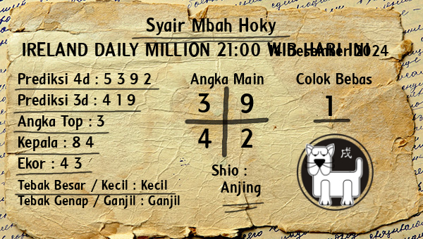 Prediksi Ireland Daily Million 21:00 WIB