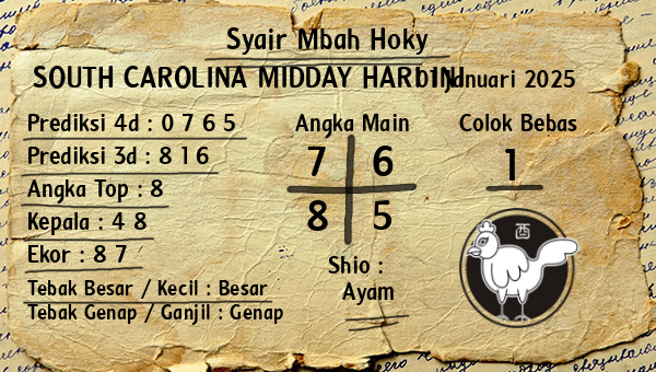 Prediksi South Carolina Midday