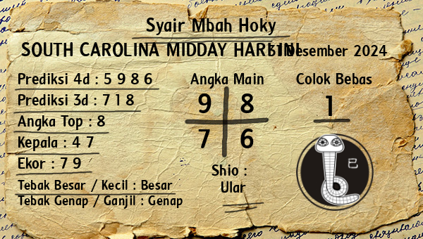 Prediksi South Carolina Midday