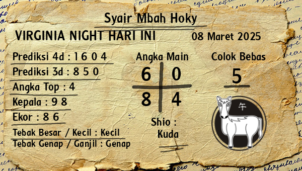Prediksi Virginia Night