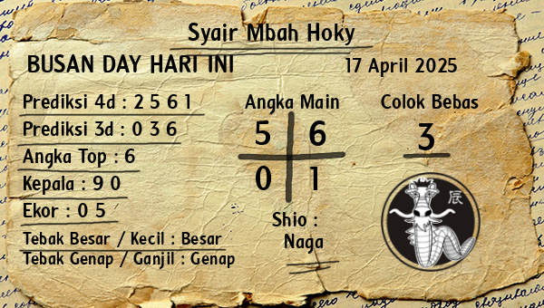 Prediksi Busan Day