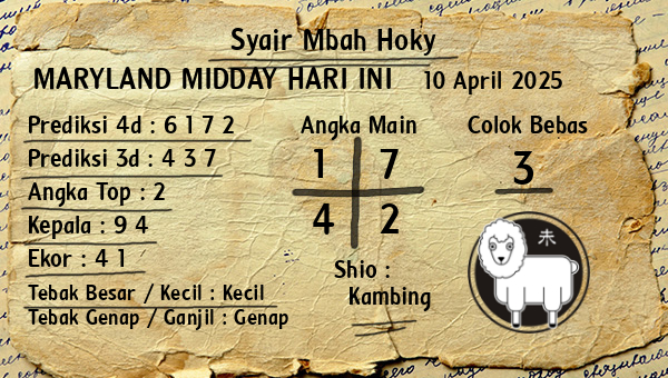 Prediksi Maryland Midday