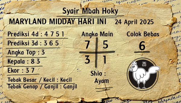 Prediksi Maryland Midday