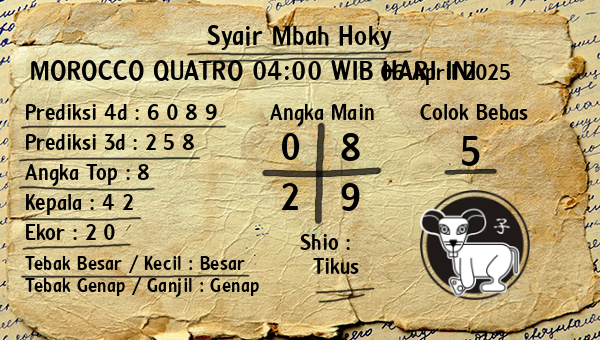 Prediksi Morocco Quatro 04:00 WIB