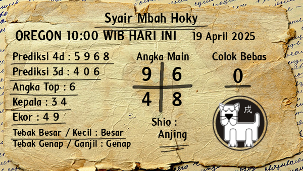 Prediksi Oregon 10:00 WIB