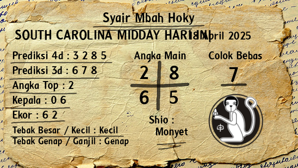 Prediksi South Carolina Midday