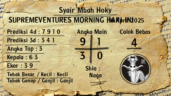 Prediksi Supremeventures Morning
