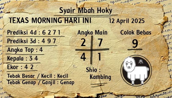 Prediksi Texas Morning