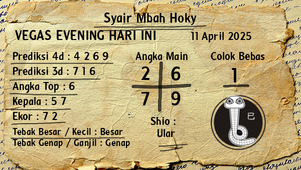 Prediksi Vegas Evening
