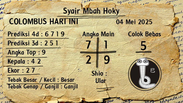 Prediksi Colombus
