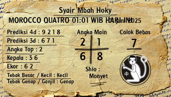 Prediksi Morocco Quatro 01:01 WIB
