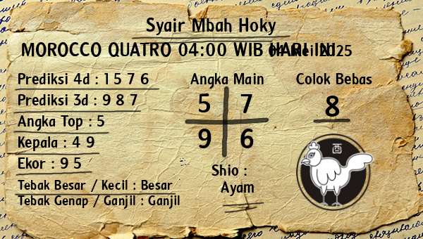 Prediksi Morocco Quatro 04:00 WIB