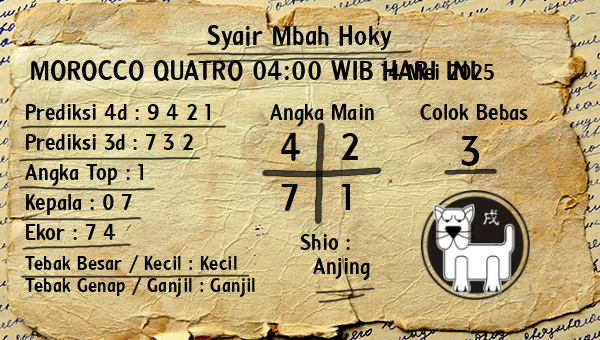 Prediksi Morocco Quatro 04:00 WIB