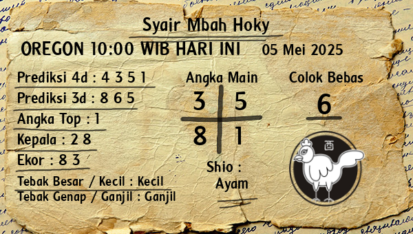 Prediksi Oregon 10:00 WIB