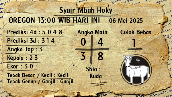 Prediksi Oregon 13:00 WIB