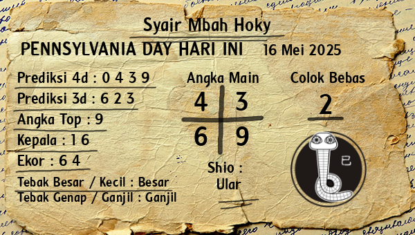 Prediksi Pennsylvania Day