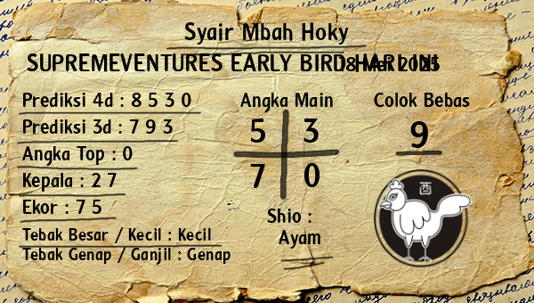 Prediksi Supremeventures Early Bird