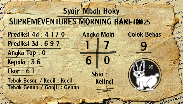 Prediksi Supremeventures Morning