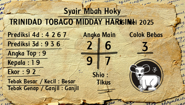 Prediksi Trinidad Tobago Midday