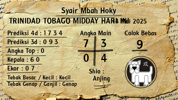 Prediksi Trinidad Tobago Midday