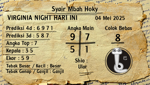 Prediksi Virginia Night