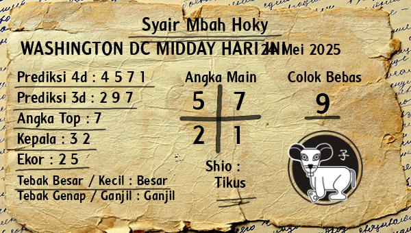 Prediksi Washington Dc Midday