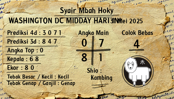 Prediksi Washington Dc Midday