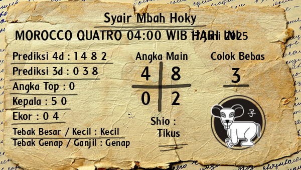 Prediksi Morocco Quatro 04:00 WIB