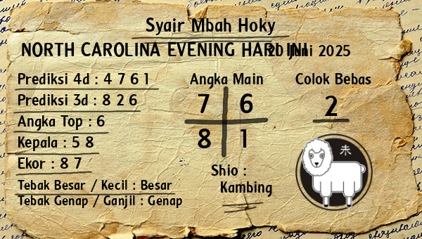 Prediksi North Carolina Evening