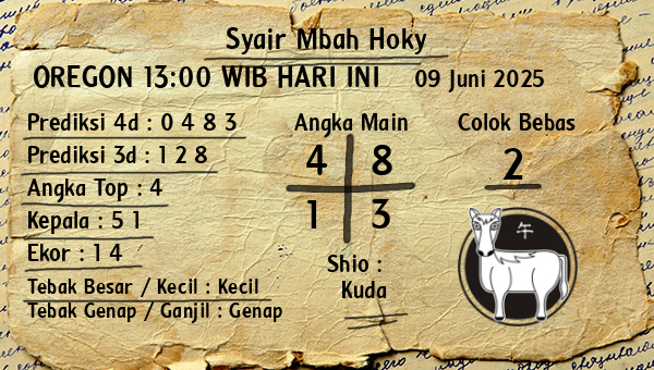 Prediksi Oregon 13:00 WIB