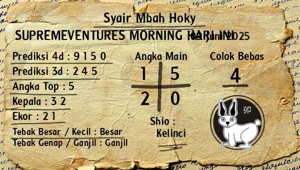 Prediksi Supremeventures Morning