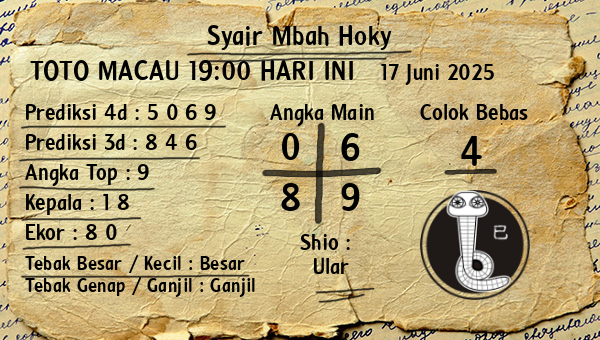 Prediksi Toto Macau 19:00