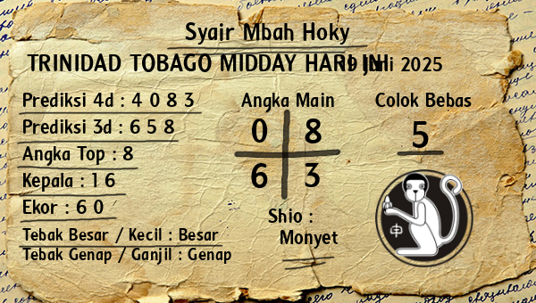 Prediksi Trinidad Tobago Midday