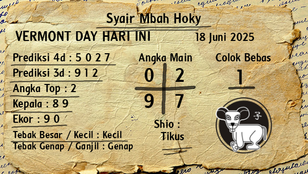 Prediksi Vermont Day
