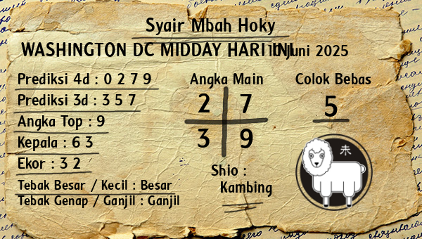 Prediksi Washington Dc Midday