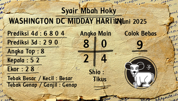 Prediksi Washington Dc Midday