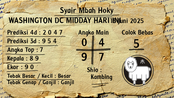Prediksi Washington Dc Midday