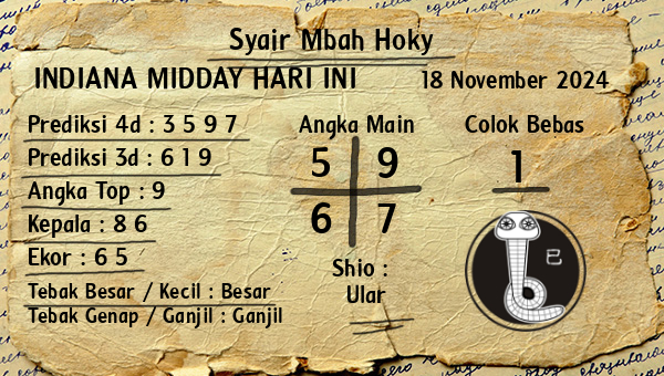 Prediksi Indiana Midday