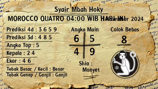 Prediksi Morocco Quatro 04:00 WIB