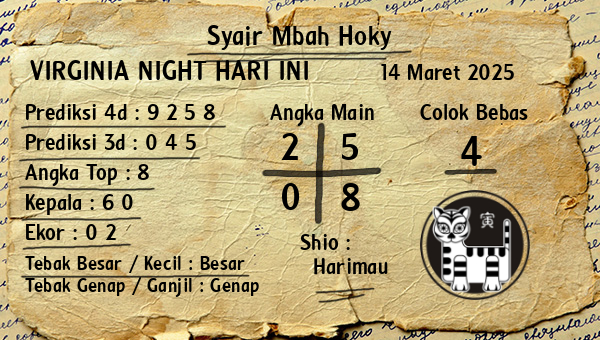 Prediksi Virginia Night