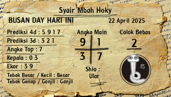 Prediksi Busan Day
