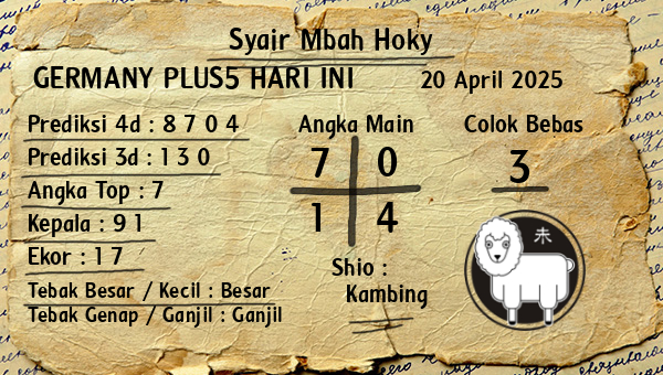 Prediksi Germany Plus5