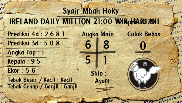 Prediksi Ireland Daily Million 21:00 WIB