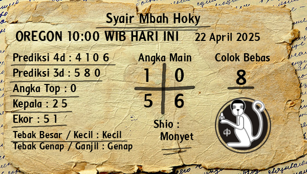 Prediksi Oregon 10:00 WIB