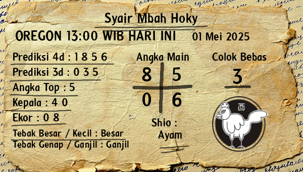 Prediksi Oregon 13:00 WIB