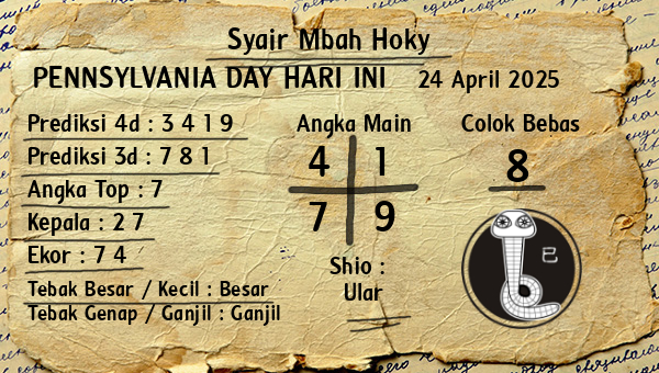 Prediksi Pennsylvania Day
