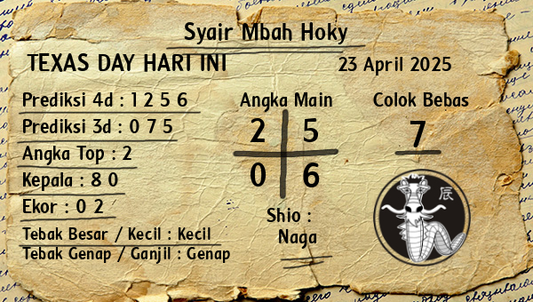 Prediksi Texas Day