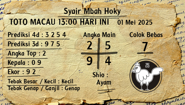 Prediksi Toto Macau 13:00