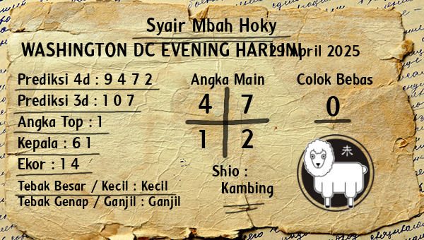 Prediksi Washington Dc Evening