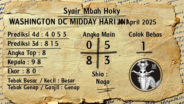 Prediksi Washington Dc Midday